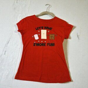 Rue21 Red graphic tee, "Lets have S'mores Fun"  Size XS,